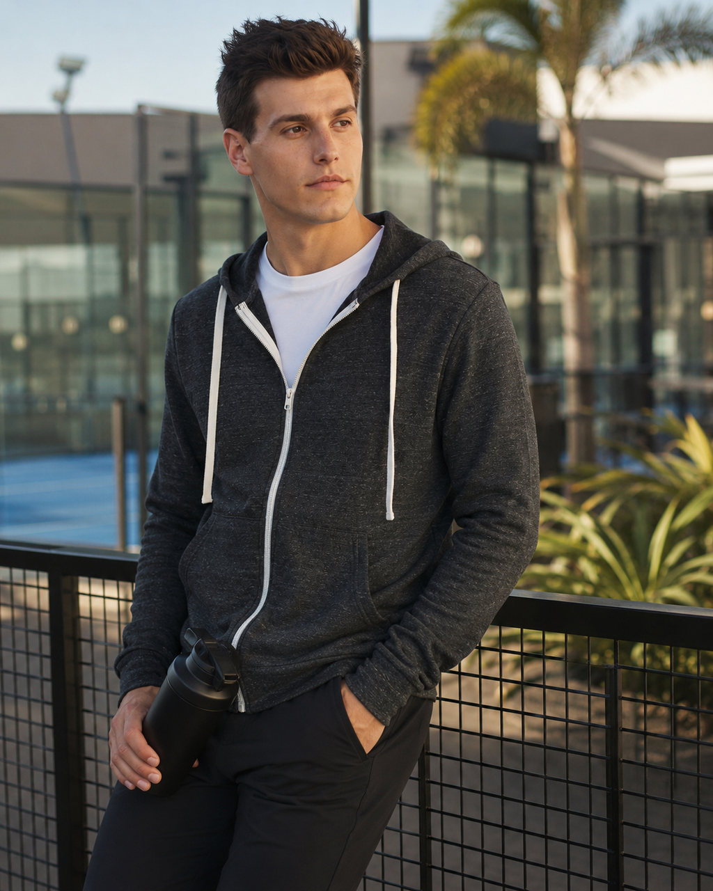 Triblend Fleece Zip Hoodie