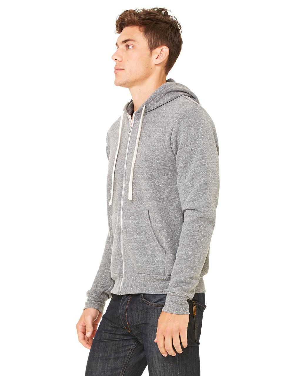 Triblend Fleece Zip Hoodie KOURTLY by Loriet Sports
