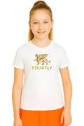 Girls Gold Lion Team Tee KOURTLY by Loriet Sports
