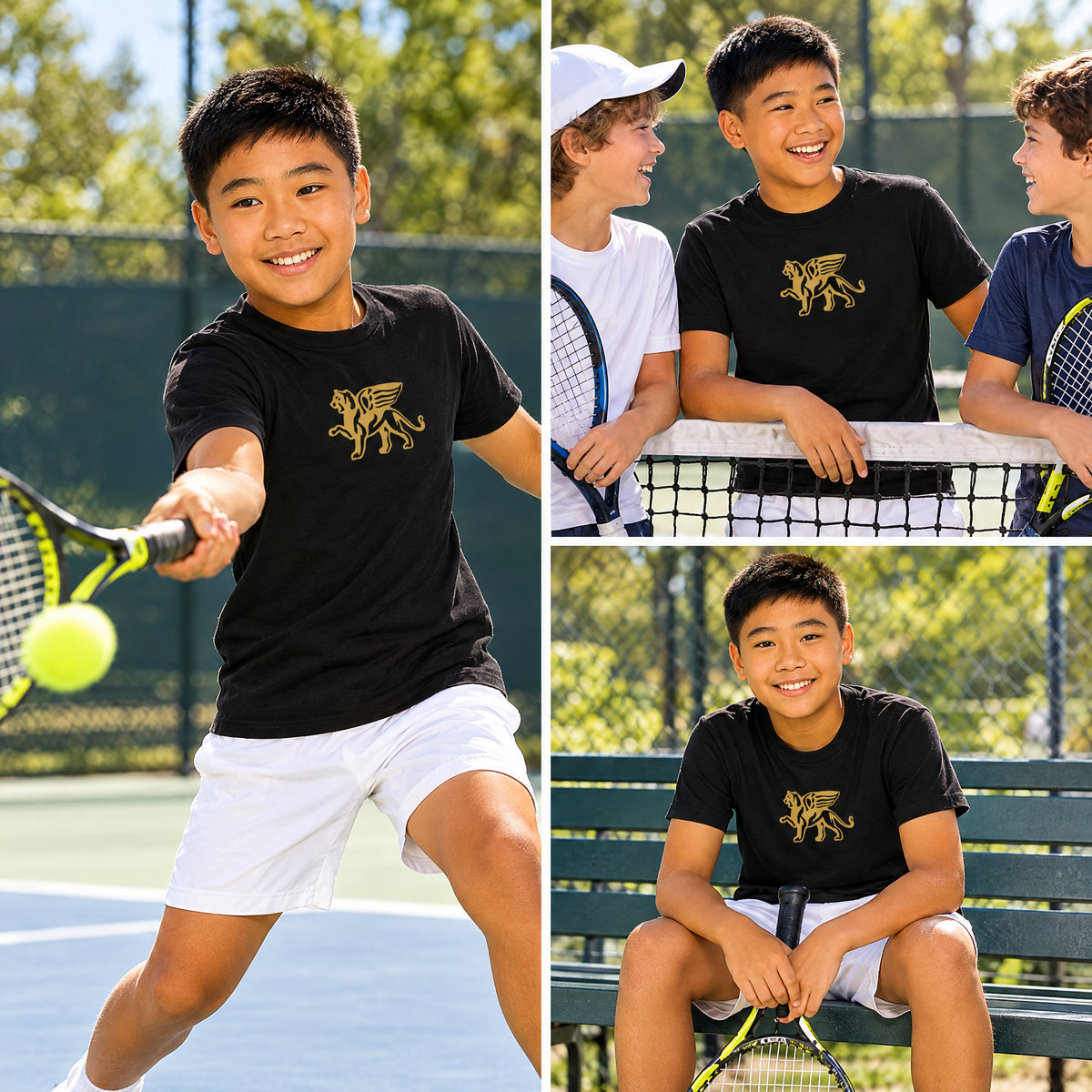 Boys Comfort Gold Lion Tee lifestyle montage