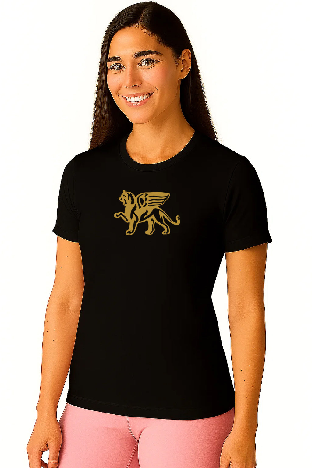 Women Comfort Gold Lion Tee KOURTLY by Loriet Sports