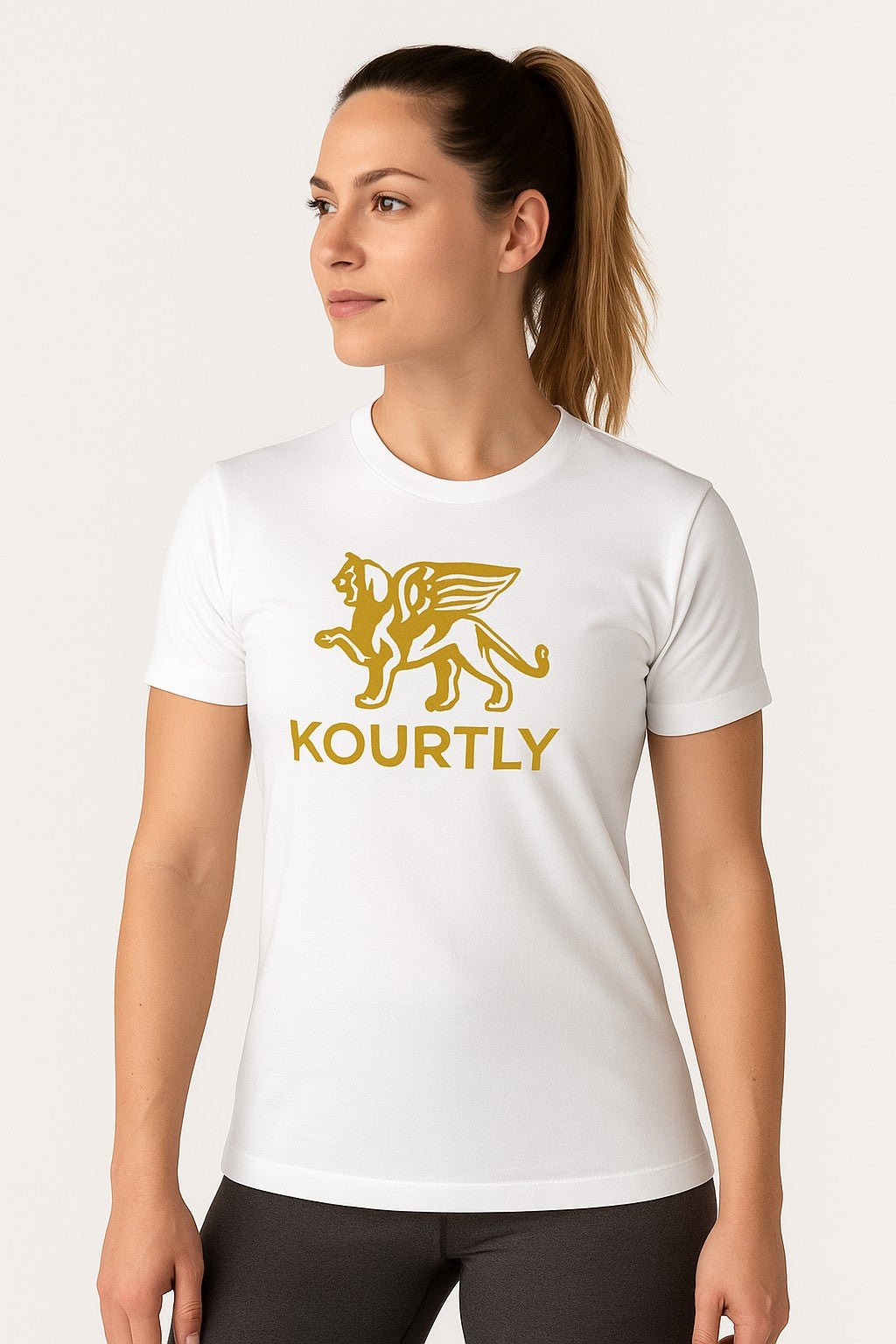 Women Gold Lion Pro Team Tee KOURTLY by Loriet Sports