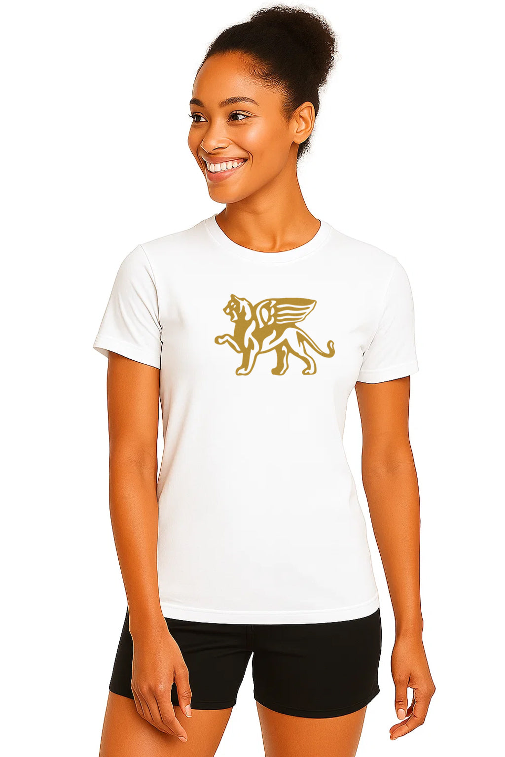 Women Comfort Gold Lion Tee KOURTLY by Loriet Sports