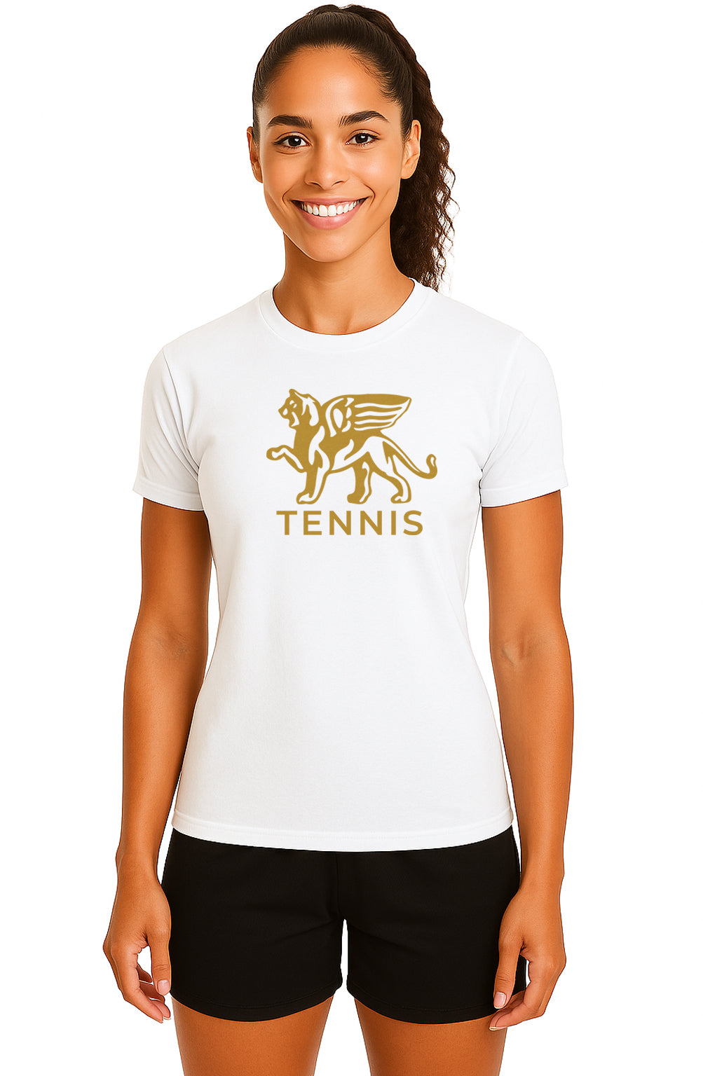 Women Gold Lion Pro Tennis Tee Loriet Activewear